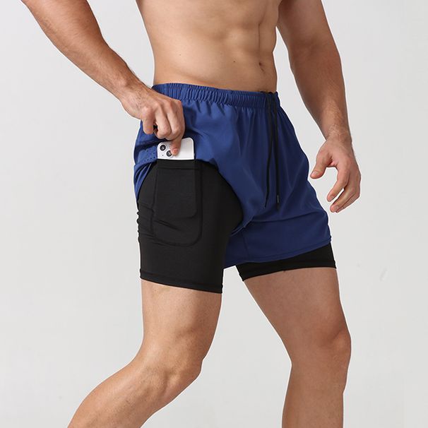Men's Clothing Running Marathon Track And Field Loose Three Quarter Pants Quick Drying Lining Anti Exposure Double Layer Fitness Shorts_voghion.com