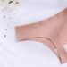 Baumwoll-G-String-Höschen für Damen, sexy, nahtlos, gerippt, T-förmig, Unterhose, Damen-Tanga, einfarbig, niedriger Taillen-Bikini_voghion.com