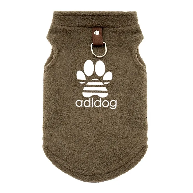 2024 Soft Fleece Ρούχα για σκύλους για Μικρά Σκυλιά Σχέδιο Δαχτυλίδι Τραβήγματος Άνοιξη Φθινόπωρο Χειμώνας Ζεστό Πουλόβερ κατοικίδιων Γαλλικά Μπουλντόγκ Μπουφάν πατημασιά_voghion.com
