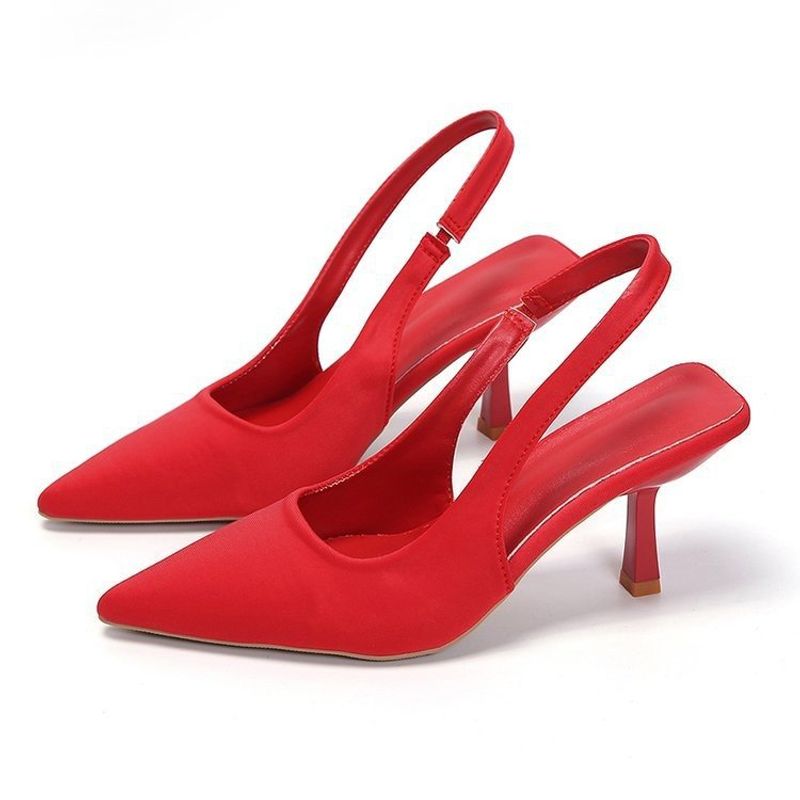 Neue spitze Röhrenabsätze Absätze nach leeren Zehen Sandalen High Heels_voghion.com