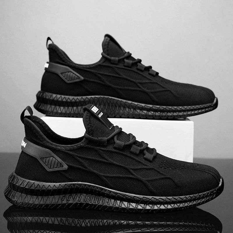 Zapatillas deportivas de verano para hombre, transpirables, de malla tejida, versátiles, informales, ligeras, blancas, para exteriores_voghion.com