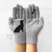 Women's Knitted Autumn Winter Fingerless Warm Fun Cute Dog Bone Print Gloves_voghion.com