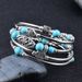 New Multi-Layer Turquoise Tiger Eye Stone Wrap Layered Memory Couple Beaded Bracelet_voghion.com