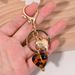 Leopard Heart Keychain Fashion Ins Bag Car Key Pendant New Hanging Decoration_voghion.com