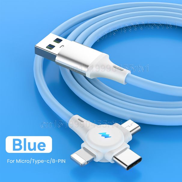 Schnelles 3in1-Lade-USB-Kabel 6A 66W für Huawei Mate 40 Pro 5A Micro USB Typ C 3in1 USB-Ladegerät Datenkabel für_voghion.com