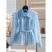 Damenbekleidung Modeanzug 2024 Frühherbst Neuer französischer Stil Schönes leichtes Luxustemperament Reifer Stil Altersreduzierende Taille Langärmeliges Hemd_voghion.com