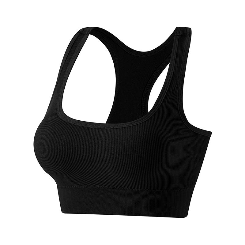New Non-steel Ring Large Size Underwear Women's Sports Bra Yoga Beauty Vest Gathered Fixed Shoulder Strap Bra_voghion.com