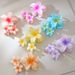3-Piece Plumeria Hair Clip Set – Vacation-Ready Flower Hairpins For Half-Up Styles, Shark Clip Hair Accessories_voghion.com