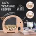 Home & Garden Wooden piggy bank cute cartoon solid wood elephant piggy bank creative desktop ornaments children's coin storage jar_voghion.com