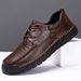 Suitable For All Seasons Italian High-End Men's New Casual Soft Sole Dad Pure Handmade Leather Shoes_voghion.com