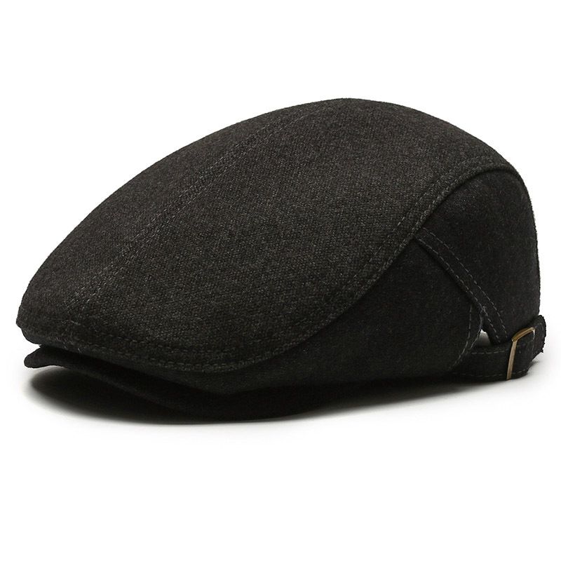 Men's autumn and winter warm cotton beret plus velvet thick sports fashion all-match casual trend beret hat_voghion.com