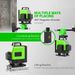 16-Line Mini Self-Leveling Green Beam Laser Level – Indoor/Outdoor Cross-Line Projector For Wall & Floor Alignment_voghion.com