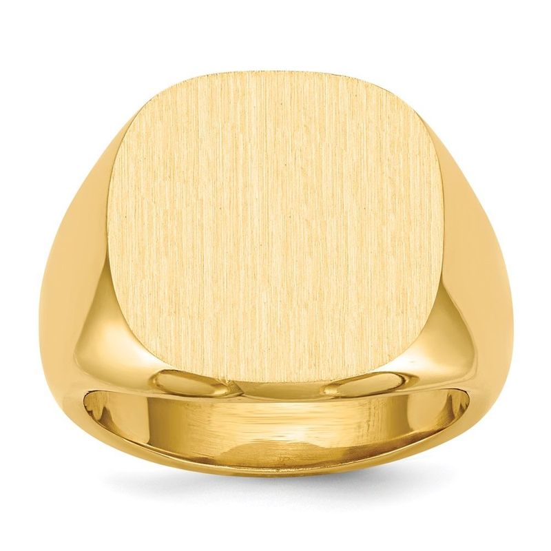 14k 17.0x17.0mm Closed Back Mens Signet Ring_voghion.com