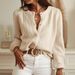 Elegant Solid Color Knitted Cardigan For Women - Long Sleeve Openwork Crochet Button Front Sweater Coat (S, M, L, XL)_voghion.com