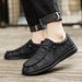 Fly-knit Freizeitschuhe Herren leichte Halbschuhe Slip-On Flats_voghion.com