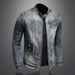 Suitable For All Seasons 2024 Men's Denim Casual Plus Size Stand Collar Zipper Motorcycle Riding Jacket Trendy_voghion.com