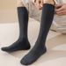 Calzini spazzolati allargati e allungati da uomo, calzini spessi e caldi in spugna sopra il ginocchio, calzini alti fino al ginocchio, calzini al polpaccio di grandi dimensioni_voghion.com