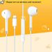 High-Fidelity Earplugs With Microphone And Volume Control For Iphone 14/13/12/11/Pro/Pro Max/Xr/Xs/X/8/7/Se, White_voghion.com