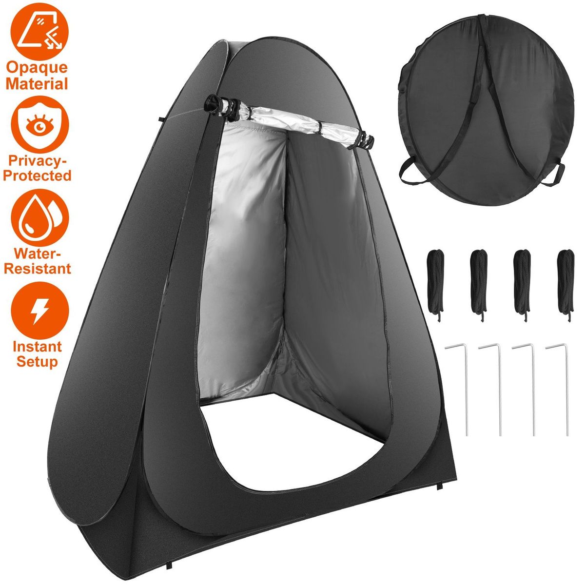 Pop Up Privacy Tent Foldable Outdoor Shower Toilet Tent Portable Clothes Changing Room Camping Shelter With Carry Bag For Camping Hiking Beach Picnic_voghion.com