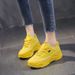Fluorescent Sports Shoes For Women In Spring Autumn, Casual Mesh Breathable Single Thick Soled Running And Travel Shoes,_voghion.com
