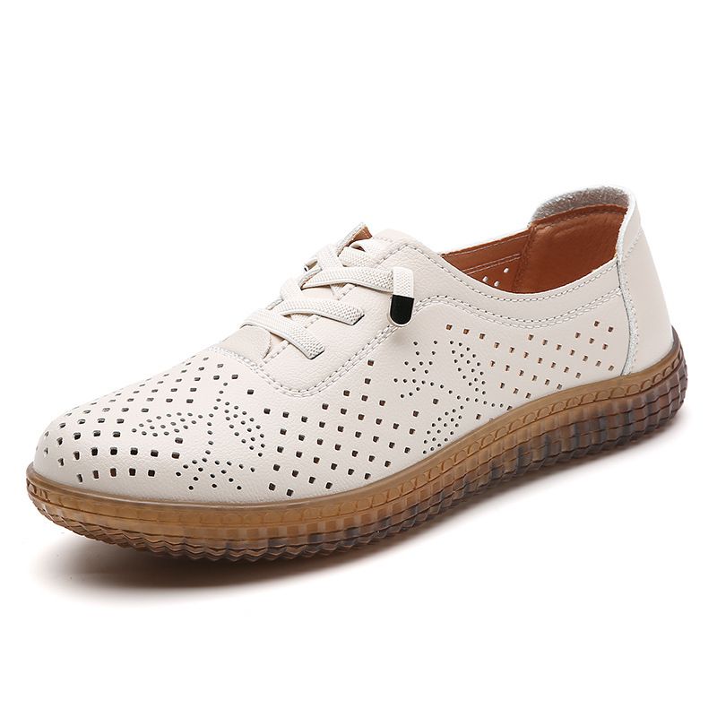 New Summer Outdoor Croc Soft Sole Comfortable Mom Flat Lazy Slip-On Casual Shoes_voghion.com