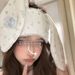 New Ins Cartoon Cute Light Blocking Aid Lace Eye Mask Rabbit Ear Non-Transparent Sleeping Sleep Adjustment Elastic_voghion.com