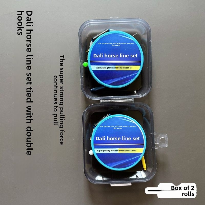 Dali Horse Set Hauptschnur-Kit Fertig gebunden Doppelhaken Bionic Spot Wild Fishing Grüner Fisch Riesen Silber Großkopfkarpfen_voghion.com