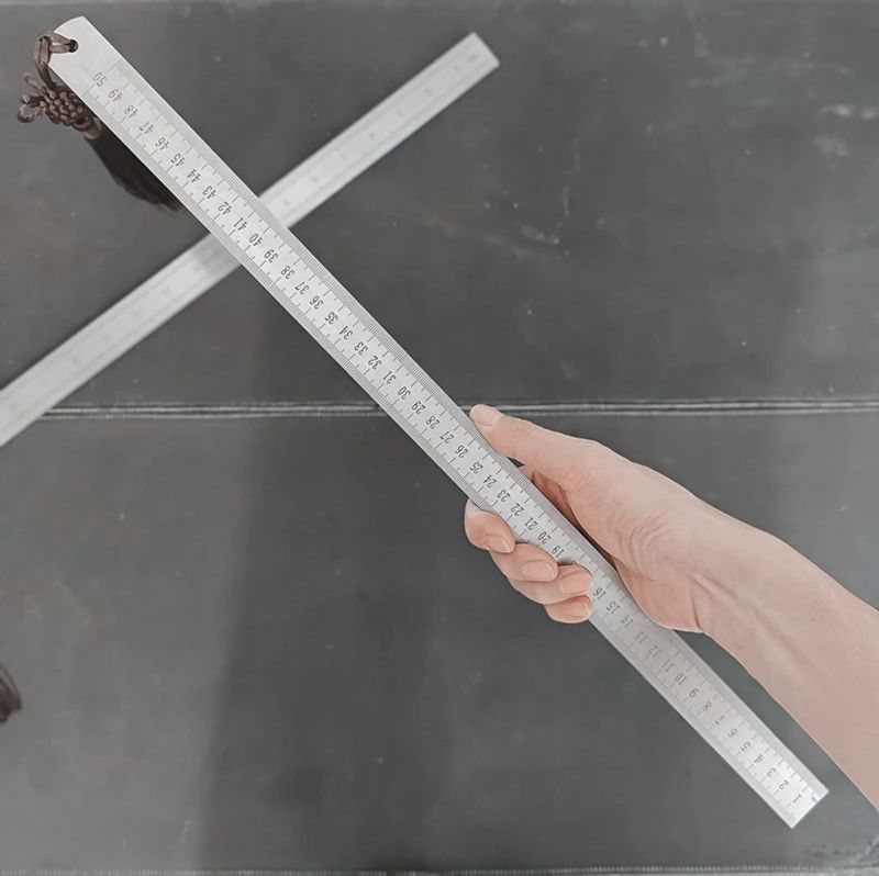 Handgeschmiedeter integrierter Abschreckstahl, verdickt, 5.0, Auto-Selbstverteidigung, hohe Härte, Messlineal, multifunktional_voghion.com