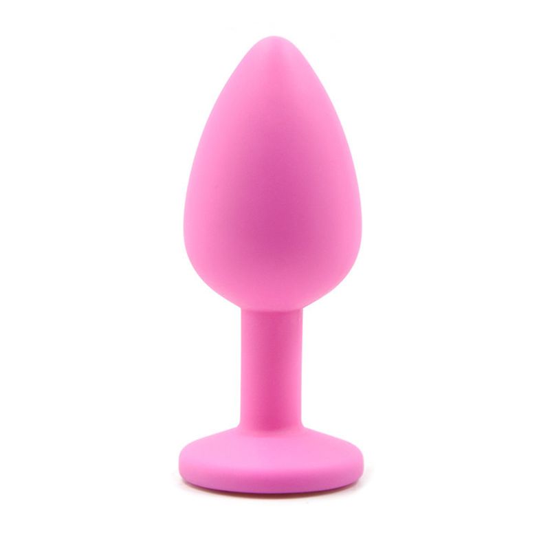 Sex Products Silicone Diamond Anal Plug Red Pink Purple Black Anal Gem Bullet Female Anal Plug_voghion.com