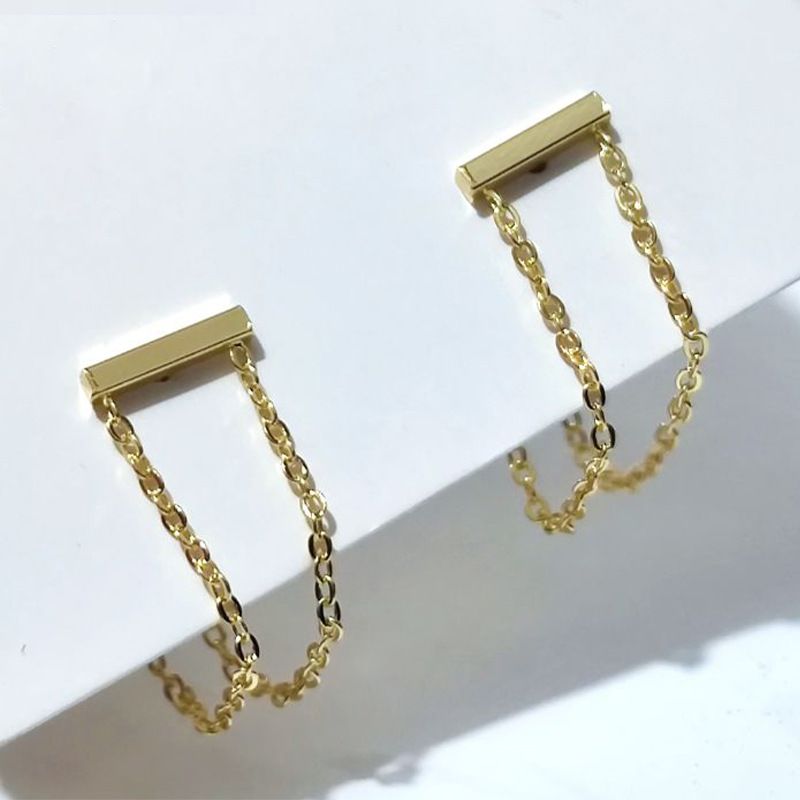 Orecchini pendenti in stile cinese con catena in argento e ciondolo hip-hop unico, leggeri e di lusso, per uomo e donna_voghion.com
