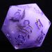 9 Polyhedral Resin Dice DnD Set Violet Phoenix Oath For Dungeons Dragons RPG_voghion.com
