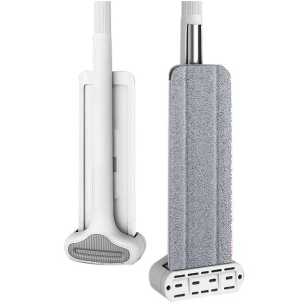 Bodenreinigung Magic Squeeze Mop Handfreies Waschen Mikrofaser Flachmopp Waschen Mit Wringing Rag Pad Für Waschen Zu Hause Küche Haus_voghion.com