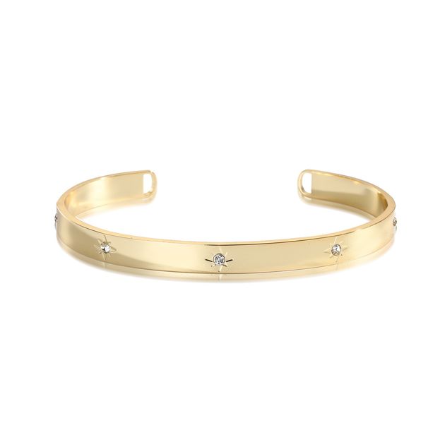 Fashionable versatile copper plated gold ladies bracelet bracelet exquisite open geometric bracelet_voghion.com