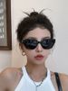 LazyZoom Western Style Cat Eye Make Your Look Smaller 2024 New Sunglasses High-Grade Men's And Women's UV Protection Square Round_voghion.com