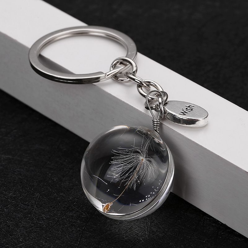 Schlüsselanhänger mit Pusteblumen-Anhänger, geprägt, Geschenk zum Muttertag_voghion.com