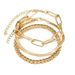 Set di braccialetti alla moda a catena a serpente da 3 pezzi per donna, polsini in metallo a strati geometrici, gioielli boho chic, braccialetti impilabili in oro e argento_voghion.com