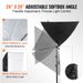 Kit di illuminazione con supporto a X regolabile da 24 pollici, 24 softbox LED da 30 W, 5500 K_voghion.com