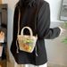 Woven For Women New Fashion Niche Shoulder Summer Vacation Beach Underarm Bucket Straw Bag_voghion.com