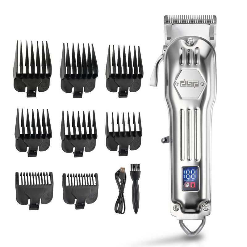 Set de tuns electric DSP/Dansong, reîncărcabil, cu afișaj digital cu zgomot redus și putere, pentru mașini de tuns de uz casnic_voghion.com