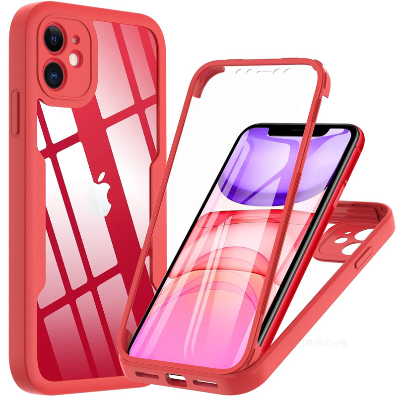 360 Degree Case For IPhone 14 13 12 11 Pro Max 14 Plus XS MAX XR Transparent Cover Full Body Rugged Built-in Screen Protector_voghion.com