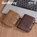 New Men's Short Wallet baellerry Multi-card Buckle Coin Purse Tri-fold Zipper Wallet for Men_voghion.com