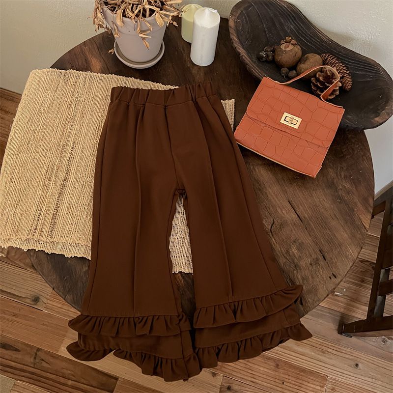 Kids’ Clothing New Style Fashionable Retro Autumn Children's Bell Bottom Pants Autumn Style Net Red_voghion.com