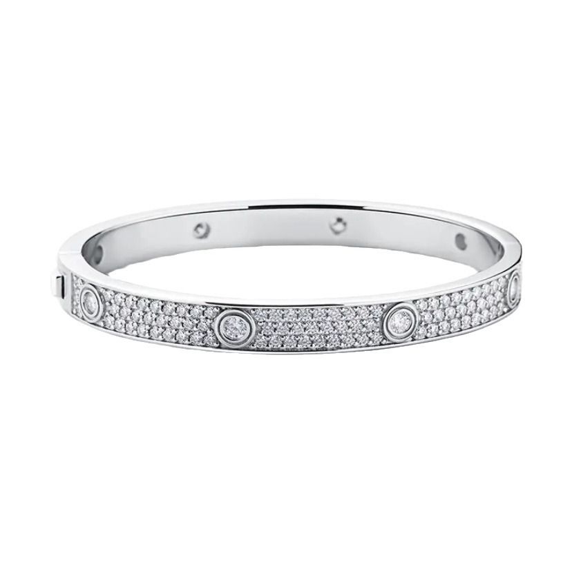Bracciale a stella in argento Moissanite, coppia, bracciale pieno di diamanti di alta qualità, alla moda, tutto abbinato_voghion.com