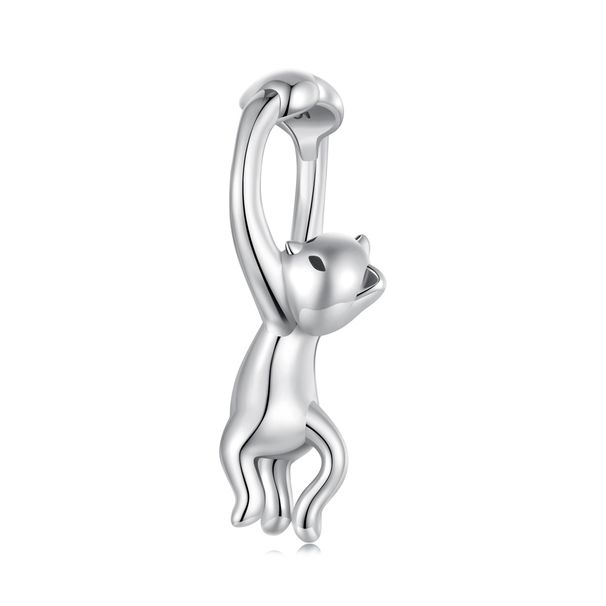 Ciondolo gatto birichino in argento sterling_voghion.com