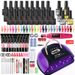 Nagelsats Akryl Nagelsats för Nagelförlängning Gel Nagellack Set Quick Building Poly UV Gel Set med LED Nagellampa Nagelverktygsset_voghion.com