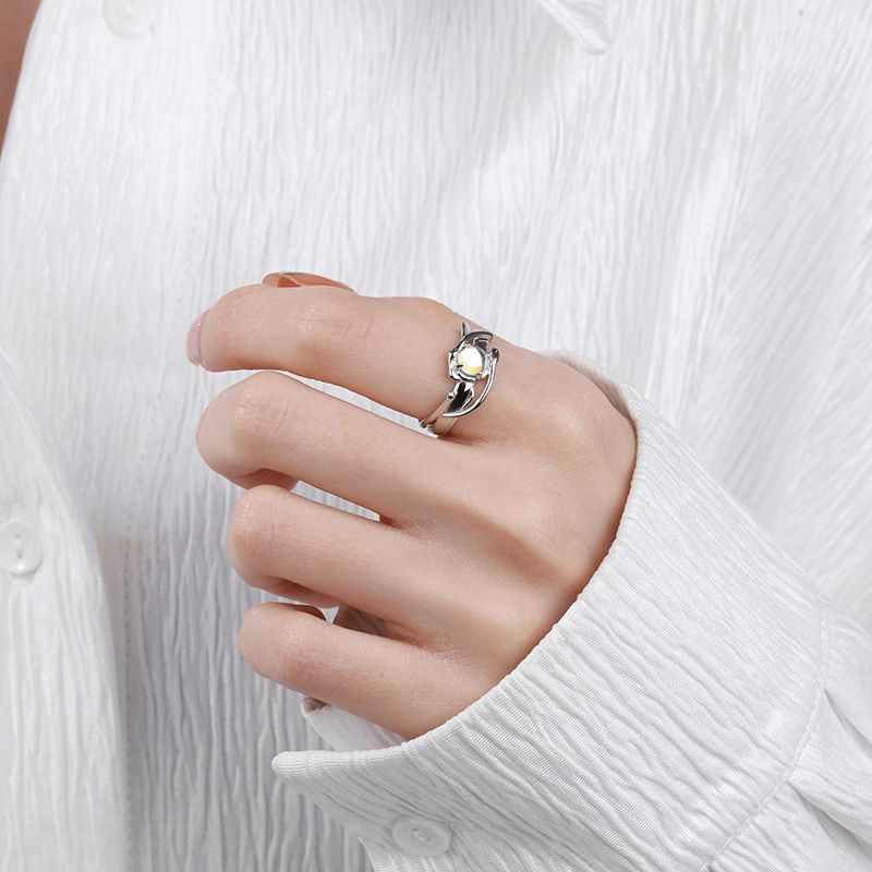 Natuurlijke Opaal VENUS Ring Voor Vrouwen Man Onregelmatig Ontwerp Esthetische Kunst Kleurrijke Uitsparing Mode Sieraden Druppel_voghion.com