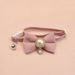 New Waffle Pet Cute Bow Bell Cat Pearl Pendant Dog Collar Accessories_voghion.com