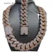 Vollständig vereister MOISSANITE 20 mm kubanische Glieder-Hip-Hop-Kette, rosévergoldet, mehrere Größen erhältlich, mit Diamant-Pass-Tester_voghion.com