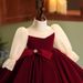 Girl's Wine Red Tulle Princess Dress - Elegant Party Gown For Special Occasions Fashion Trends Hot-selling_voghion.com