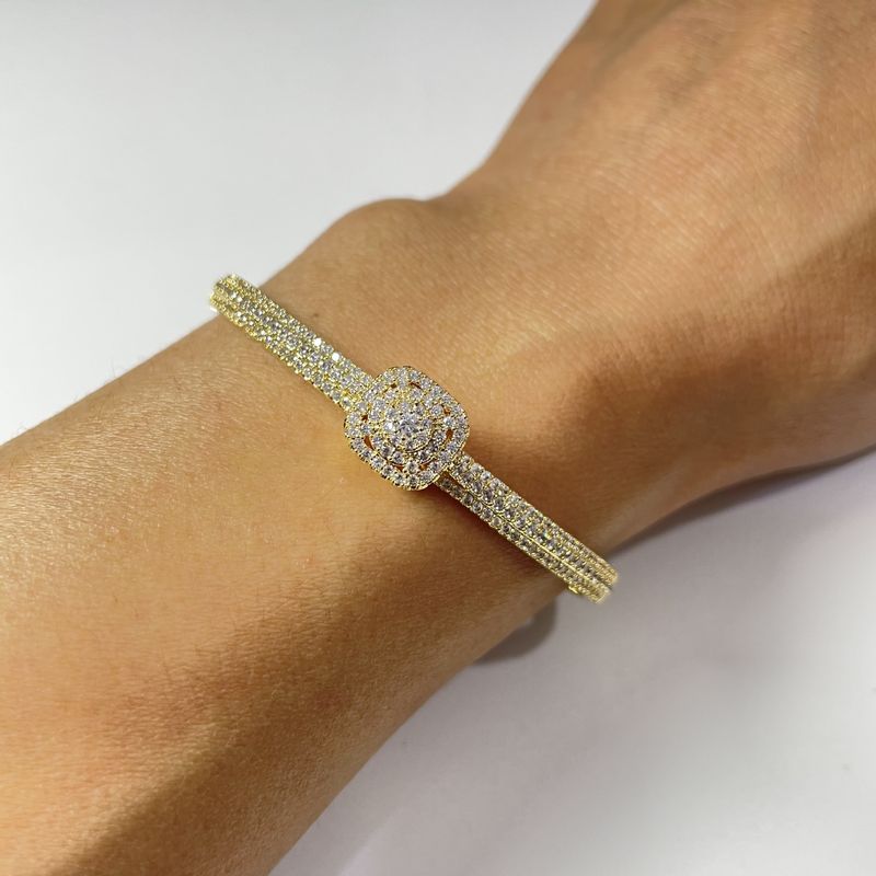 French Style Star For Women High-end Sugar Cube Bracelet Elegant Light Luxury Simple Full Diamond Zircon Jewelry_voghion.com